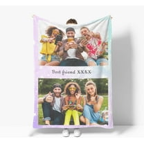 Personalised Blanket, Custom Blanket with Photos Text.Custom Blanket with 1-11 Photo Collages.Father, Mom, Lover, Kids, Friends, Birthday, Christmas - Personalised Gifts for Women Men,75x100cm