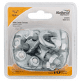 National Hardware 1/4 in. Wire Cable Clamps, Zinc Plated, 2Pack