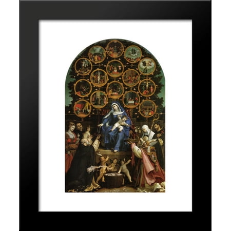 Madonna of the Rosary 20x24 Framed Art Print by Lorenzo Lotto