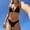 Black, variant on High Waist Swimsuits Women High Waist Bikini Solid Color Halter Two Piece Swimsuit Stylish Comfortable Beach Army Green S