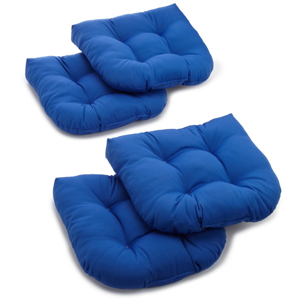 Twill UShaped Indoor Chair Cushion Set of 4