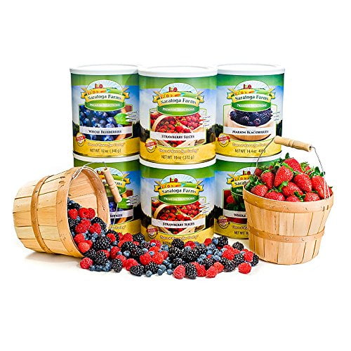 Freeze Dried Berries Pack (10 Can Strawberries, Blueberries