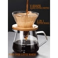thumbnail image 2 of Cofisuki Pour Over Coffee Maker - 20 Oz /600Ml Glass Carafe Coffee Server With Glass Coffee Dripper/Filter Drip Coffee Maker Set For Home Or Office 1-5 Cups, 2 of 5