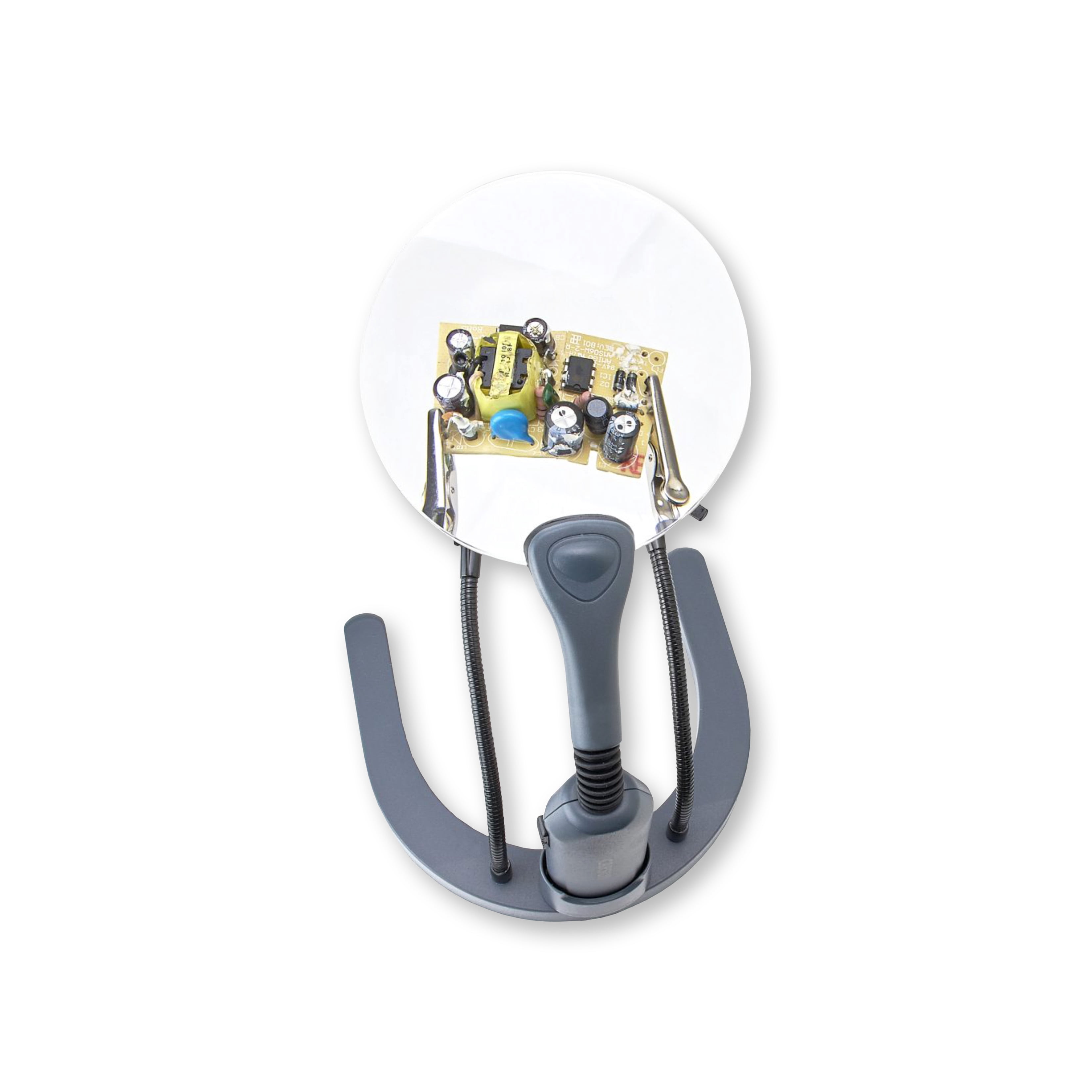Carson HelpingHands 2x LED Lighted Magnifier with Adjustable Clamps & Alligator Teeth