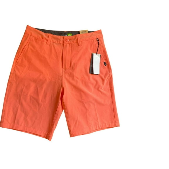 Quiksilver Mens Union  Heather Amphibian 20" Hybrid Shorts  Fresh Salmon Size 42