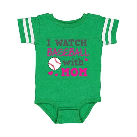 

Inktastic I Watch Baseball with My Mom Gift Baby Boy or Baby Girl Bodysuit