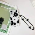 thumbnail image 4 of Compatible for iPhone 11 Case Clear Floral Bear Camera Lens Case with Lovely Flower Bracelet Chain for Women Girls, Soft TPU Protective -Black, 4 of 13