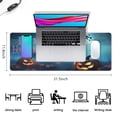 thumbnail image 5 of Capture Halloween Spirit with Glowing Pumpkin Mouse Pad - Spooky Forest Design, Large 31.5x11.8 Inch, Non-Slip Base, Waterproof – Ideal for Office, Gaming Laptop Gaming Mouse Pad, 5 of 7