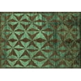 thumbnail image 1 of Ahgly Company Machine Washable Indoor Rectangle Abstract Turquoise Blue Modern Area Rugs, 2' x 3', 1 of 4