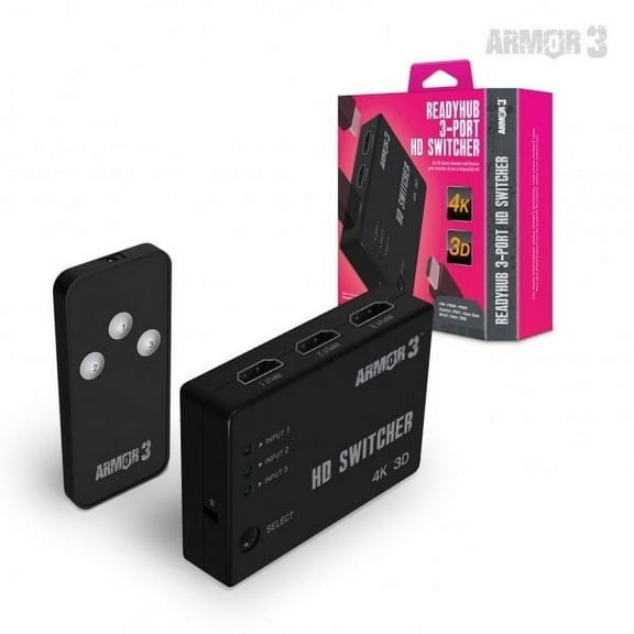 3-Port HD Switcher for HD Game Consoles and Devices - Armor3