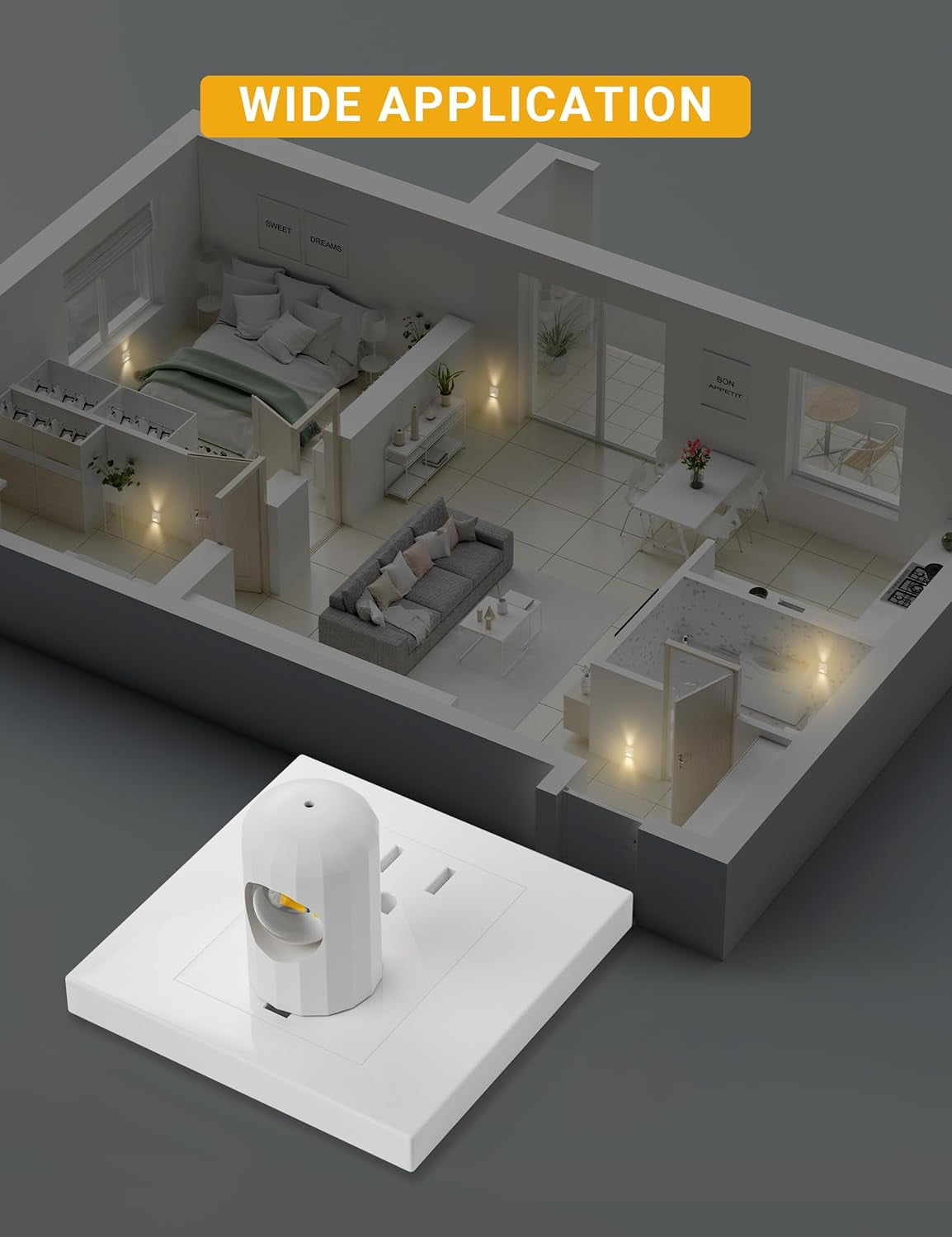 6 Pack LED Night Light Plug into Wall with Dusk to Dawn Sensor – Automatic Plug In Nightlight for Kids Kitchen Hallway Bathroom Bedroom Soft White