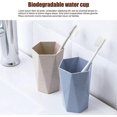 thumbnail image 5 of Set Of 4 Toothbrush Cups Geometric Shape Heat Resistant Toothbrush Organizer With Non-slip Texture For Cleaning Toothbrushes, 5 of 5