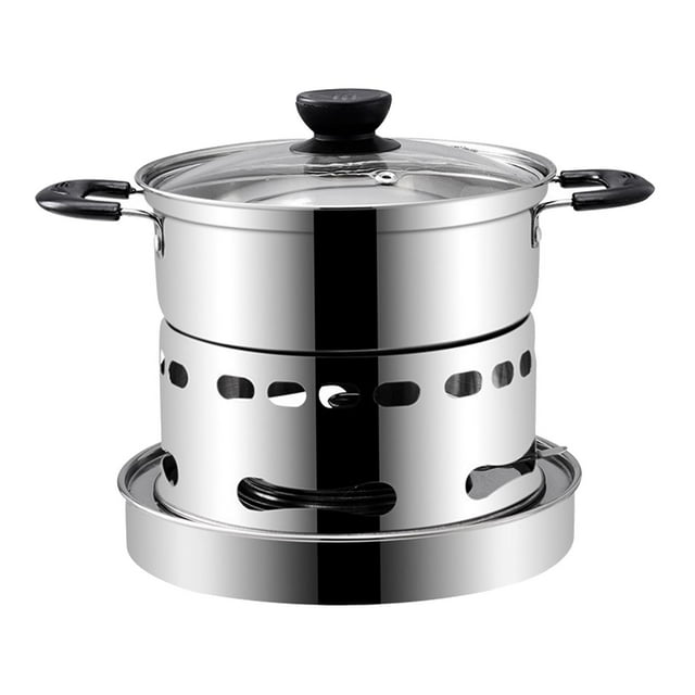 Olla caliente Baoblaze Fondue de queso caliente 18 cm Platos de frotamiento