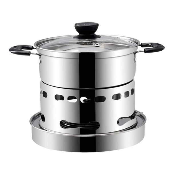 Olla caliente de acero inoxidable, individual, china, para calentar alimentos, olla para cocinar, utensilios de cocina 18 cm