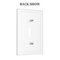 thumbnail image 2 of Fotbe Black And White Houndstooth Print Duplex Receptacle Wall Plate, 1-Gang 5.0" x3.0" Wall Outlet Covers, Dual Outlet Faceplates Covers, Color-matched Screws Included-Style T, 2 of 6