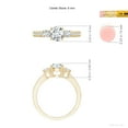 thumbnail image 5 of ANGARA Three Stone Lab Grown Diamond Engagement Ring for Women in 14K Yellow Gold (Size-6mm| Color-F-G| Clarity-VS) | April Birthstone, Anniversary, Jewelry Gift for Women | Lab-Grown Diamond Ring, 5 of 8