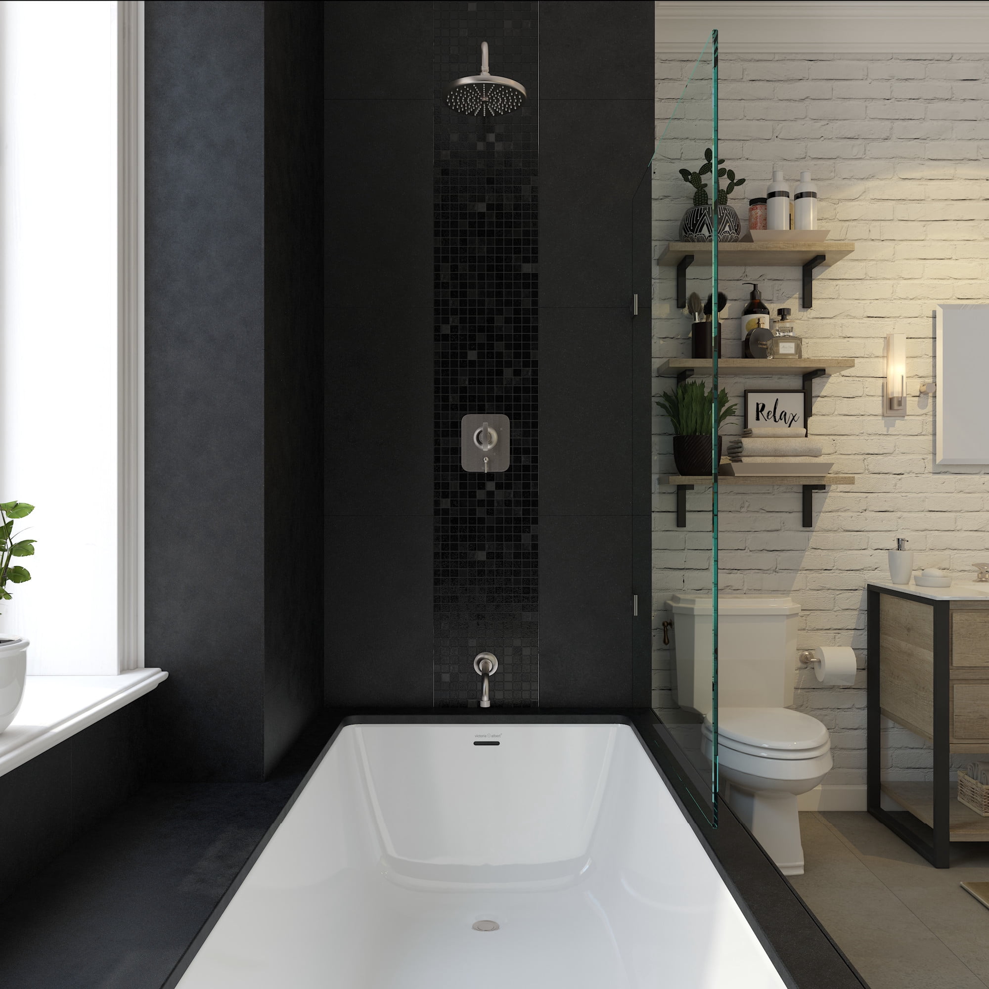 Rohl 1079/8PN Rodello 1.8 GPM Single Function Rain Shower Head - Nickel