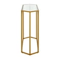 thumbnail image 3 of Evelyn&Zoe Beck 48" Wide Hexagonal Console Table, Brass, 3 of 5