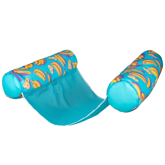 Big Joe Shaka Hammock Sling Pool Float, Banana Pop, Doubled-Sided Mesh, Quick Draining Fabric, No Inflation Needed
