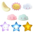 thumbnail image 2 of Kids Cartoon LED Night Light Children Bedroom Table Lamp Bedside Moon Star Nightlight Gift, 2 of 10