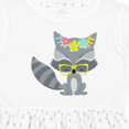 thumbnail image 4 of Inktastic Hipster Raccoon, Raccoon with Glasses, Flowers Girls Toddler Dress, 4 of 5