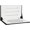 White Seat with Matte Black Frame, variant on SHAF-185155-PAS-S-BR Silhouette 19" Wide Wall Mounted Folding Shower Seat -