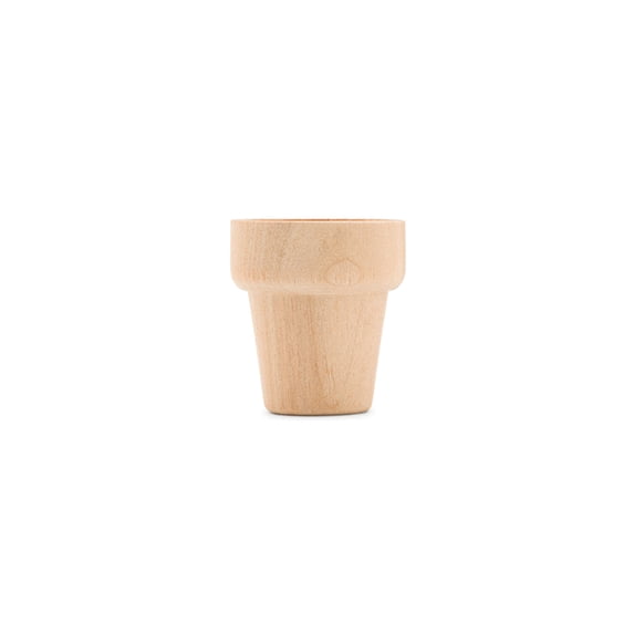 Craft Flower Pot - 2 Inches Tall and 1-3/4 Inch Wide at Opening - 250 Pack - Unfinished Wood Flower Pot by Woodpeckers