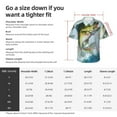 thumbnail image 5 of Daiia Largemouth Bass jumps out of water Print Hawaiian Shirt for Men Gentle Cotton Regular Short Sleeve Casual,Small, 5 of 7