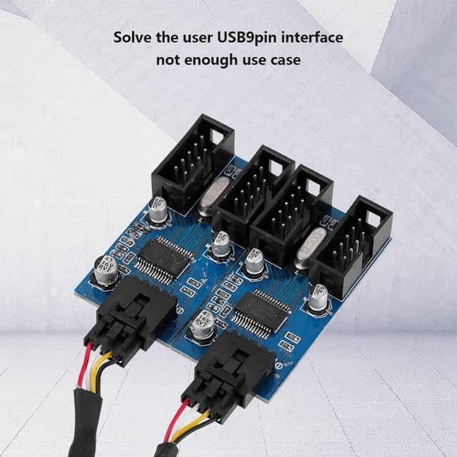 LAFGUR USB Header, Male 1 To 4 Female Extension Splitter Cable Motherboard Header For PC Accessories