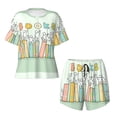 thumbnail image 4 of Lsque Books Women's Short-Sleeved Pajama Set - 2 Piece Soft and Lightweight Sleepwear Set-4X-Large, 4 of 9