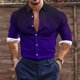 thumbnail image 1 of Blusa y camisa de manga larga con cuello vuelto para hombre, estilo casual, a la moda, con botones estampados, blusa de manga larga con cuello vuelto, camisetas de poliéster para hombre, 1 of 5