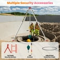 thumbnail image 6 of 2600 lbs Confined Space Rescue Tripod, Safety Rescue Tripod with 98' Wire, Confined Space Tripod Kit with Harness, Storage Bag for Cable Ditches, 6 of 8