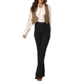 thumbnail image 2 of CHALECO CORTO SIN MANGAS DE DENIM CON BOTONES PARA MUJERES INSPIRAR CHIC TALLA XL COLOR MARRÓN, 2 of 6