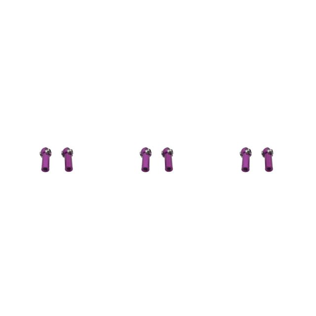 stanreset 2pcs Tie Rod End Component Joint Accessories Universal Positive Reverse Thread Ball Head Buckle Upgrading Accessory Purple Type1 NO1