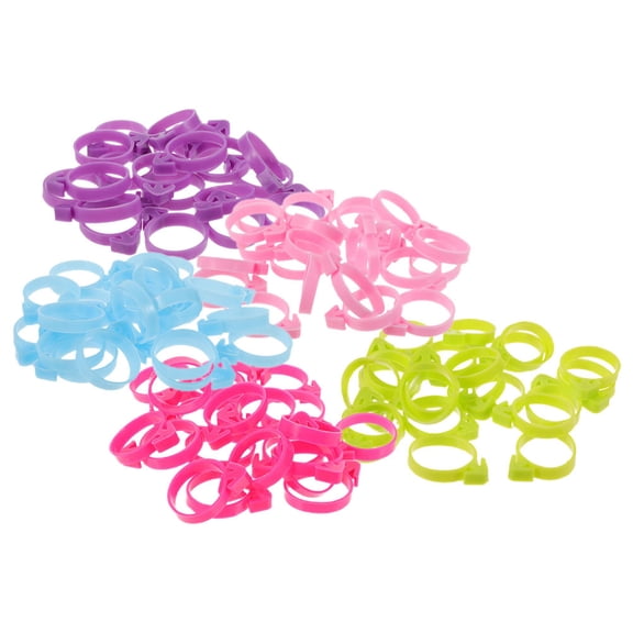 SEWCHICS Silicone Pastry Bag Ties Purple for Home Cooks in Bakery 50Pcs