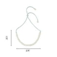 thumbnail image 4 of Gemistry White Cultured Freshwater Pearl Adjustable Slider Bracelet in 925 Sterling Silver for Women, 4 of 4