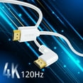 thumbnail image 3 of HDMI Cable Left Angle 90 Degree (3 FT) - White High Speed HDMI 2.0 Cord,Supports UHD 4K 60hz 2K 2160p Full HD 1080p Quad HD 1440p 3D ARC/eARC Ethernet For Xbox One X / S PS4 Pro / Slim & Apple TV, 3 of 8