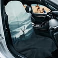 thumbnail image 3 of XYZCANDO Deer Mountain Landscape Car Seat Towel Cover, Machine Washable Towel Seats Cover Non-Slip Non-Slip Fit for Van Cars, 3 of 11