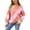 Khaki, variant on Lovskoo 2024 Sweaters for Women Long Sleeve Winter Sweater Patchwork Round Neck Loose Knit Shirt Hot Pink