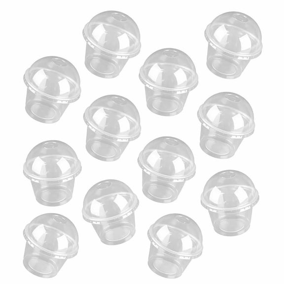 Stcellnmex 20 Pcs 8oz Dessert Cups with Lids Plastic Disposable Clear Cups for Storage Serving