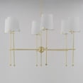 thumbnail image 2 of 32366WTSBR Maxim Lighting Huntington - 6 Light Chandelier-32 Inches Tall and 34 Inches Wide-Satin Brass Finish    -Traditional Installation, 2 of 5