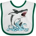 thumbnail image 3 of Inktastic Great White Shark Jumping Boys or Girls Baby Bib, 3 of 4