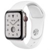 Restored Apple Watch Series 5 40mm GPS Cellular Titanium Silver Case White Sport Band (Refurbished)