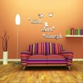Live & Butterfly Acrylic 3D Wall Mirror Sticker Small Art Decal Mural