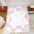 thumbnail image 5 of jejeloiu Kawaii Cartoon Bowtie Bed Sheets,Pink Bow Knot King Sheets For Girl 4pcs, 5 of 7
