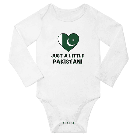 

Just a Little Pakistani Baby Long Sleeve Bodysuit (White 12 Months)