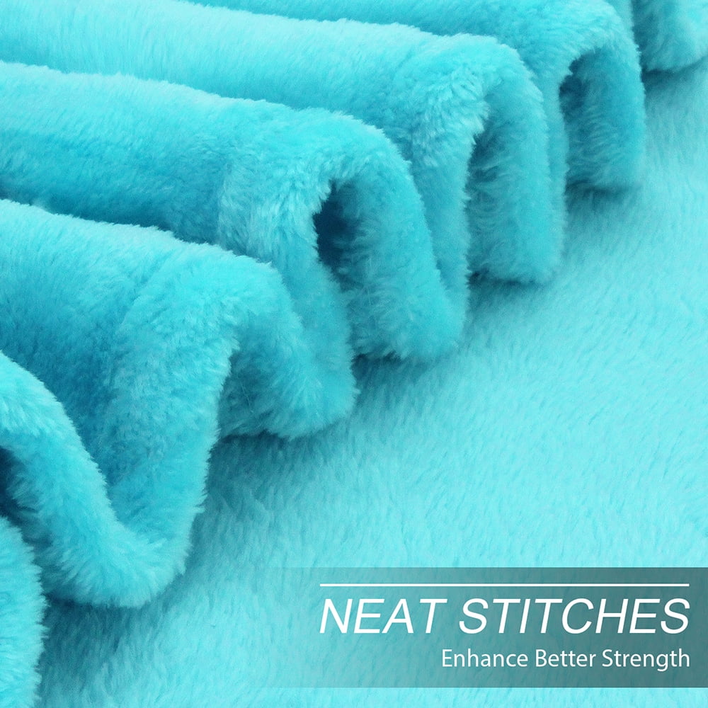 Buy Howarmer Azure Fuzzy Bed Blanket, Throw Size Soft Flannel Fleece