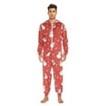 thumbnail image 3 of FORMRS Onesies Pajama for Adults Unisex Hoodie Winter Jumpsuit One Piece Sleepwear, Sizes S-2XL, Red Snowman, 3 of 7