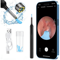 Ear Wax Removal Tool with Camera, Safe Earpicks 300K Pixel Visual Ear Cleaner for Adults Kids Smart HD 6 LED Shadowless Lights
