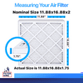 thumbnail image 2 of Filter King 11.88x16.88x2 Air Filter | 4-PACK | MERV 8 HVAC Pleated A/C Furnace Filters | MADE IN USA | Actual Size: 11.88 x 16.88", 2 of 5